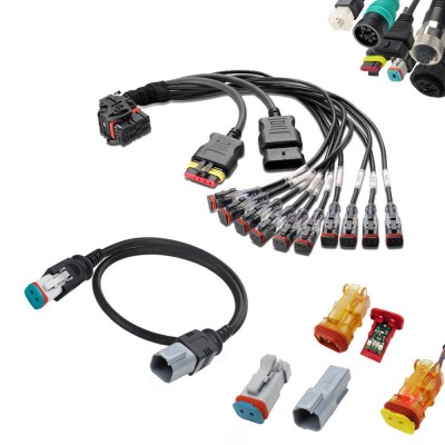 Dtm Kit Series Connector 2 4 6 8 12 Pin Dt04 Dt06 Waterproof Diagnostic Plug Socket Deutsch Male Female Cable Dt Wiring Harness